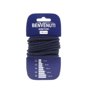 Șiret rotund mediu Benvenuti bleumarin din bumbac 97si140rnbbl