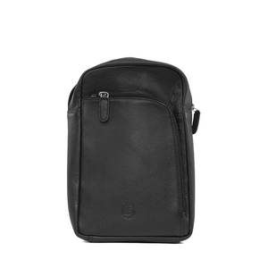 Geantă crossbody bărbați Benvenuti neagră din piele 263BGEA6433N