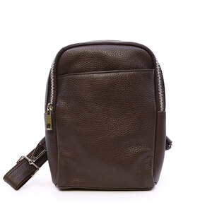 Geantă crossbody bărbați Benvenuti maro din piele 263BGEA6499M