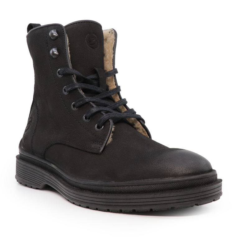 Benvenuti men boots in black leather 2124BG08135N