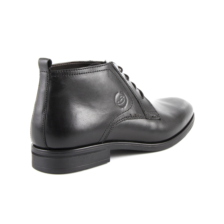 Men's boots Benvenuti black leather 718bg2581n