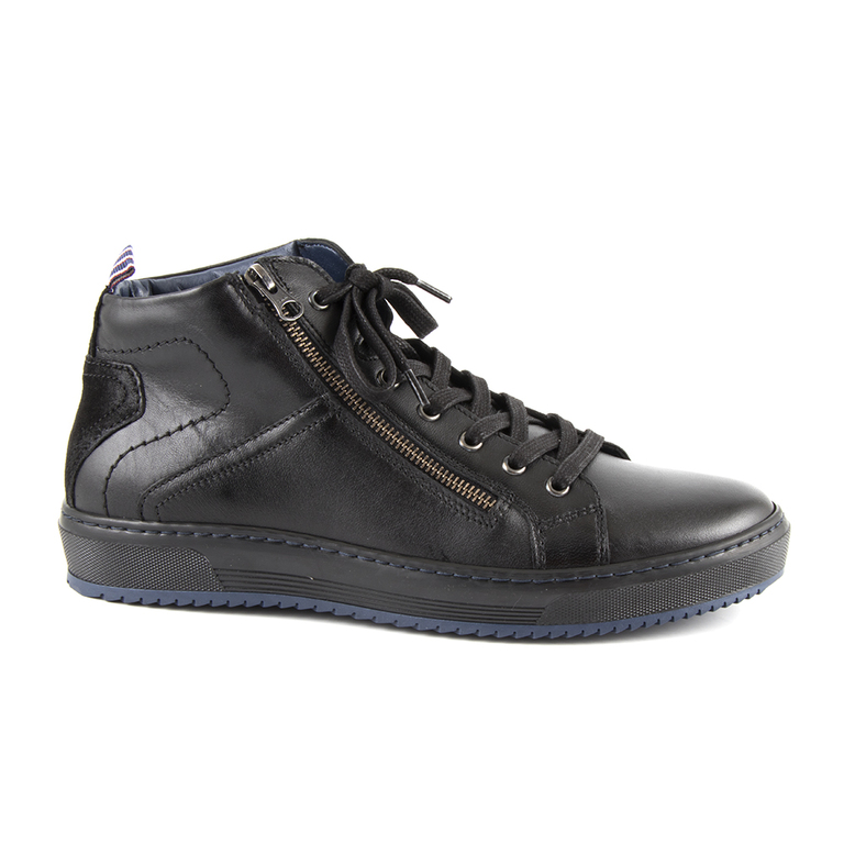 Men's boots Benvenuti black leather 718bg3105n