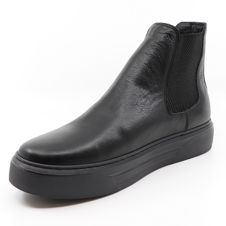 Benvenuti men chelsea boots in black leather 1372BG116270N