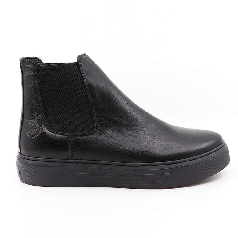 Benvenuti men chelsea boots in black leather 1372BG116270N