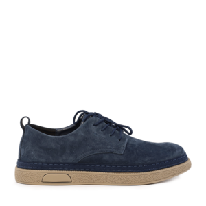 Pantofi derby bărbați Benvenuti bleumarin din piele întoarsă 1321BP1100VBL