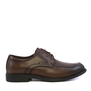 Pantofi derby bărbați Benvenuti maro din piele  3851BP083M