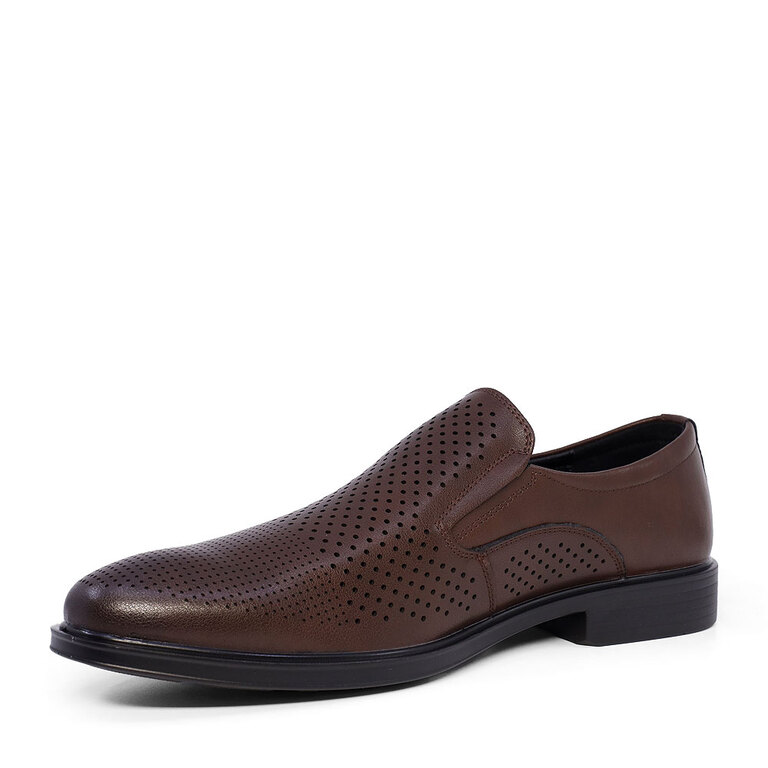 Pantofi tip loafers bărbați Benvenuti maro din piele 3857BPF438M