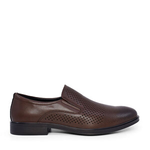 Men's Benvenuti brown leather loafers 3857BPF438M