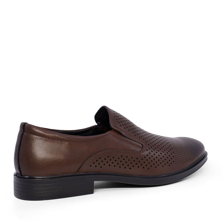 Men's Benvenuti brown leather loafers 3857BPF438M