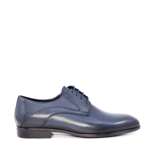Pantofi derby bărbați Benvenuti bleumarin din piele 1605BP4150BL