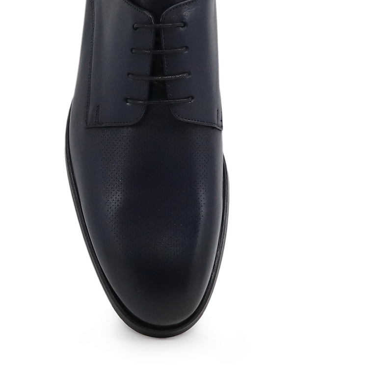 Benvenuti men derby shoes in navy leather 3603BP15066BL 