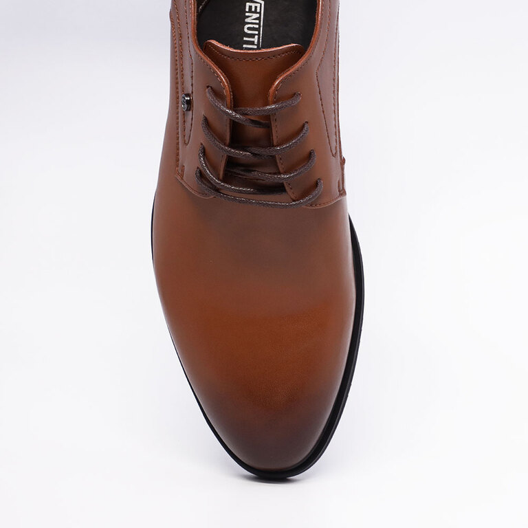 Benvenuti cognac leather men's derby shoes 3857BP324CO