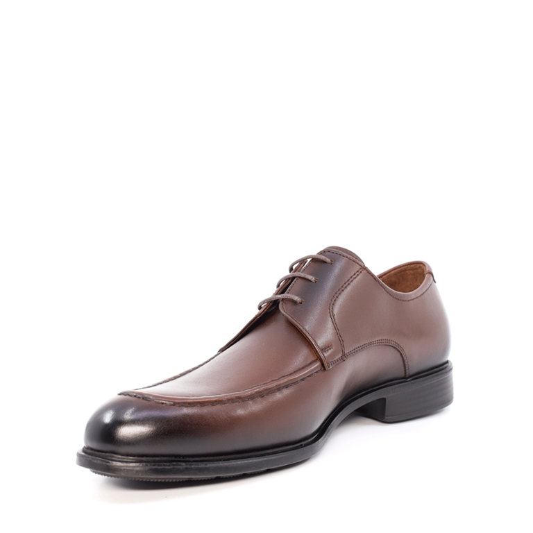 Pantofi derby bărbați Benvenuti maro din piele 1605BP7561M