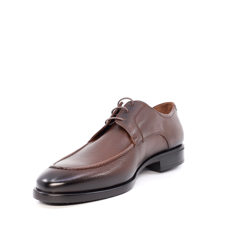 Pantofi derby bărbați Benvenuti maro din piele 1605BP8020M