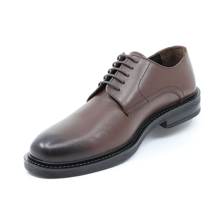 Benvenuti men derby shoes in brown leather 2122BP42003M