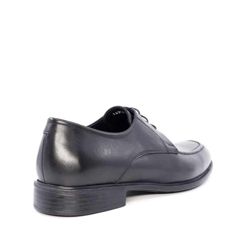 Pantofi derby bărbați Benvenuti negri din piele 1605BP7561N