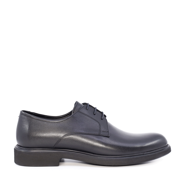 Men's Benvenuti derby shoes black color made of leather 1605BP9133N