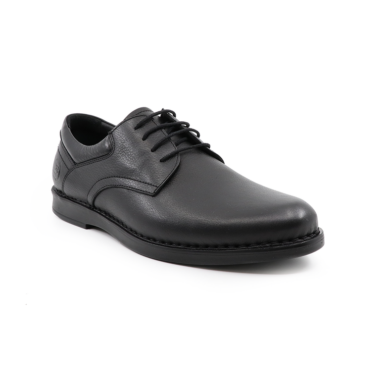 Benvenuti men derby shoes in black soft grain leather 2123BP3260N