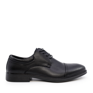 Pantofi derby bărbați Benvenuti negri din piele 3855BP33100N