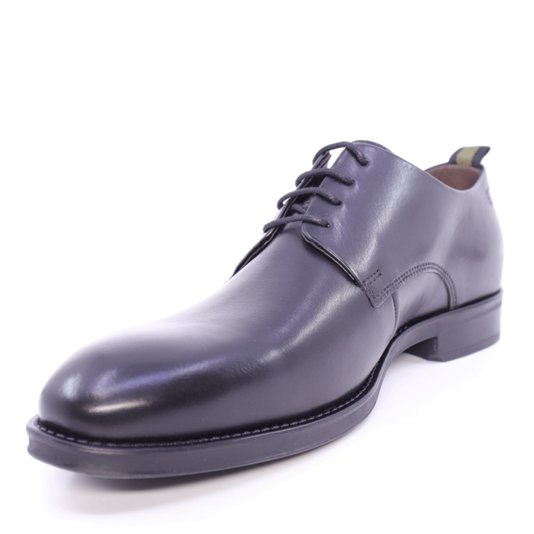 Pantofi derby bărbați Benvenuti negri din piele 716BP3051N