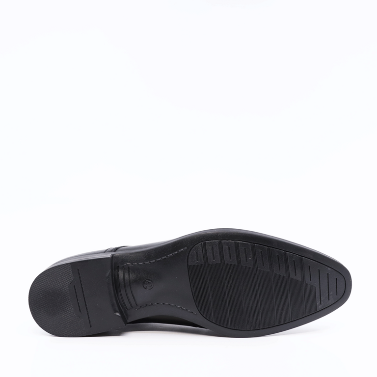 Pantofi derby bărbați Benvenuti negri din piele 715BP7155N