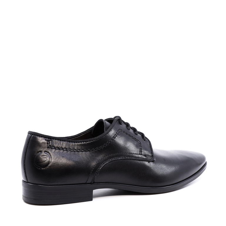 Pantofi derby bărbați Benvenuti negri din piele 715BP7155N