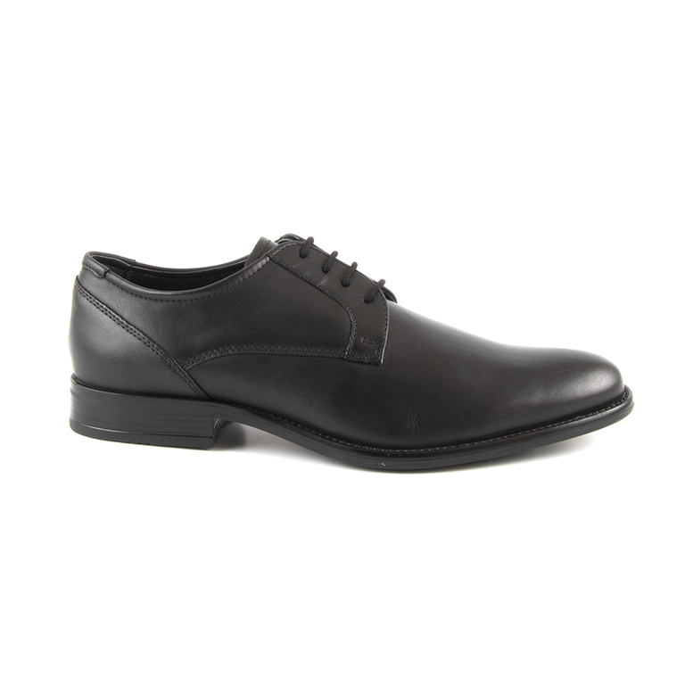 Benvneuti men's derby shoes in black leather 1100BP27910N