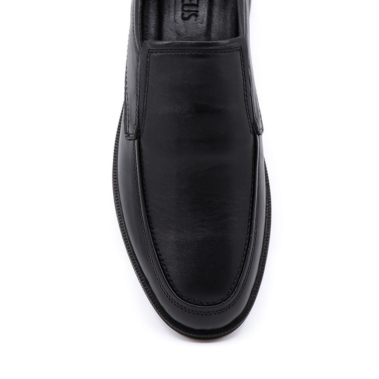TheZeus men loafer shoes in black leather 2102BP66120N