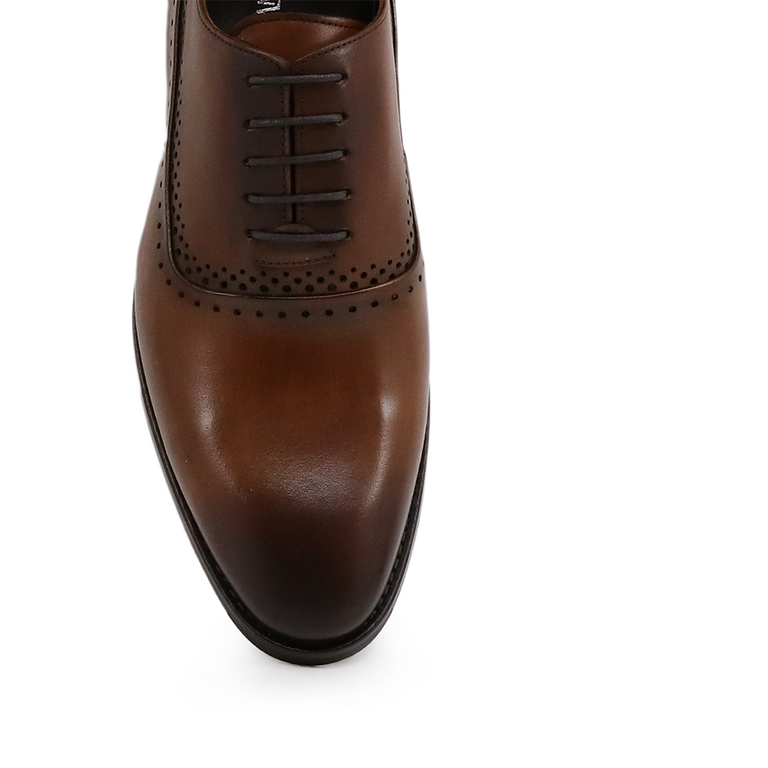 Benvenuti men oxford shoes in brown leather 3603BP14400M