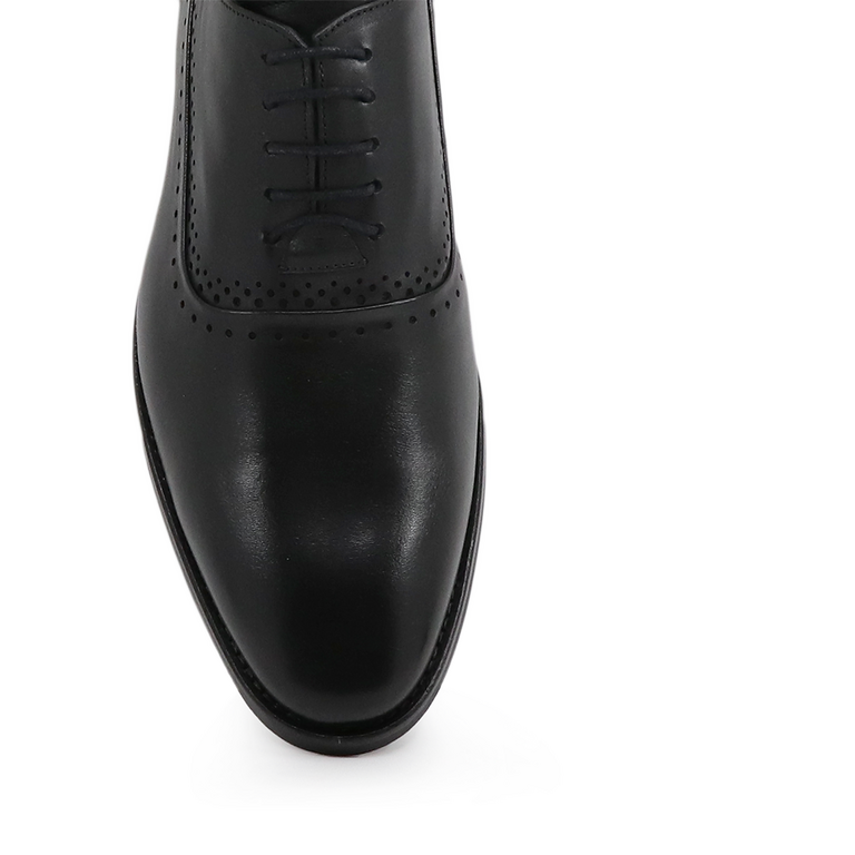 Benvenuti men oxford shoes in black leather 3603BP14400N 