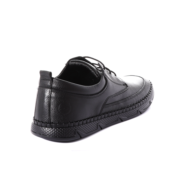 Benvenuti Men shoes in black nubuck leather 2121BP35003N