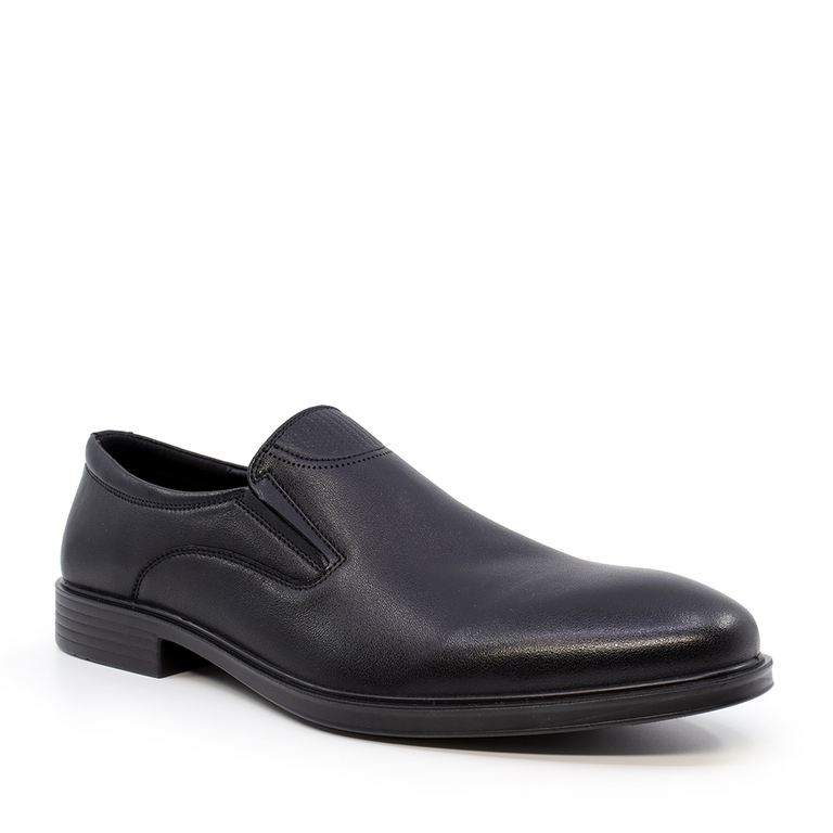 Benvenuti men slip on shoes in black genuine leather 3855BP32800N