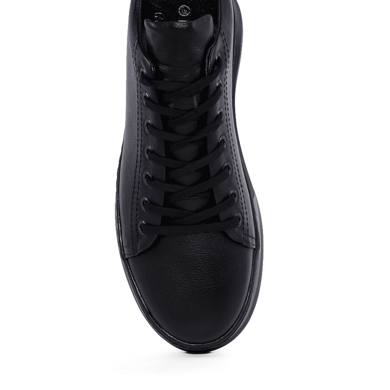 Pantofi sport bărbați Benvenuti negri din piele 2757BP0612N