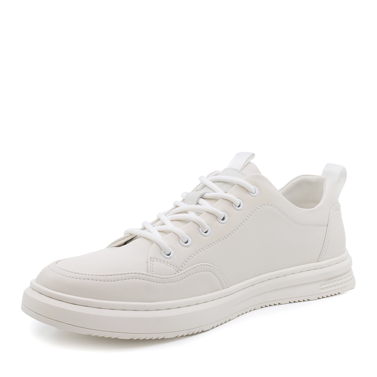 Men's Benvenuti White Leather Sport Line Shoes 3857BP138A