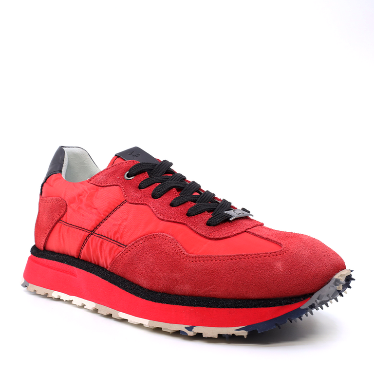 Benvenuti men sneakers in red suede leather 2125BP07000VR