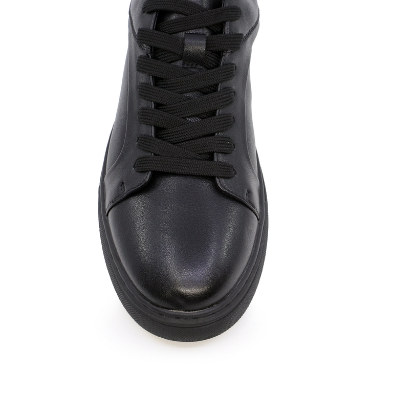 Benvenuti men sneakers in black genuine leather 3855BP31300N