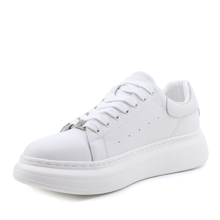 Men's white leather sneakers Benvenuti 3856BP319A