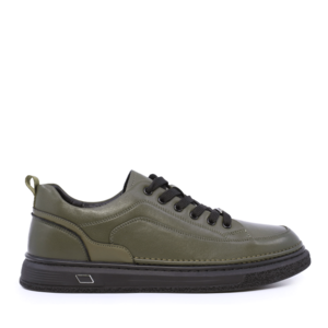 Men's Benvenuti Green Leather Sneakers 3857BP441V