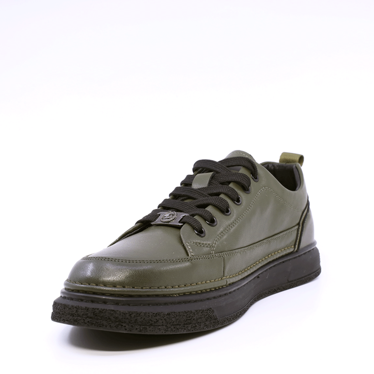 Sneakers de bărbați Benvenuti verzi din piele 3857BP441V
