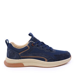 Sneakers bărbați Benvenuti bleumarin din piele și textil 1921BP0370VBL
