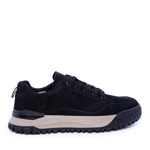 Sneakers bărbați Benvenuti negri din piele întoarsă 1922BP6602VN