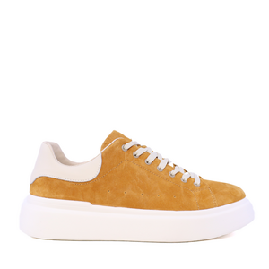 Sneakers ușori bărbați Benvenuti galbeni din piele întoarsă  1921BP0079VG