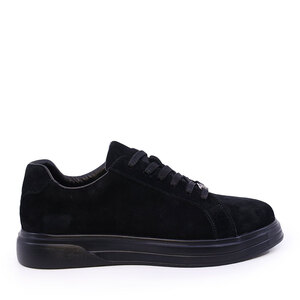 Sneakers ușori bărbați Benvenuti negri din piele întoarsă  3851BP792VN