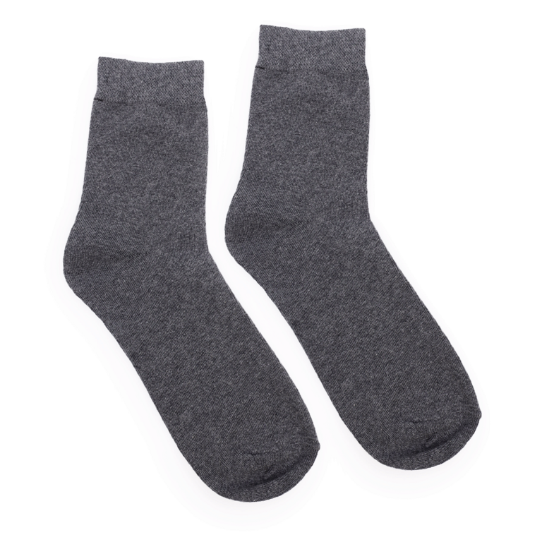 Benvenuti men mid socks in gray cotton 323BSOS002GR