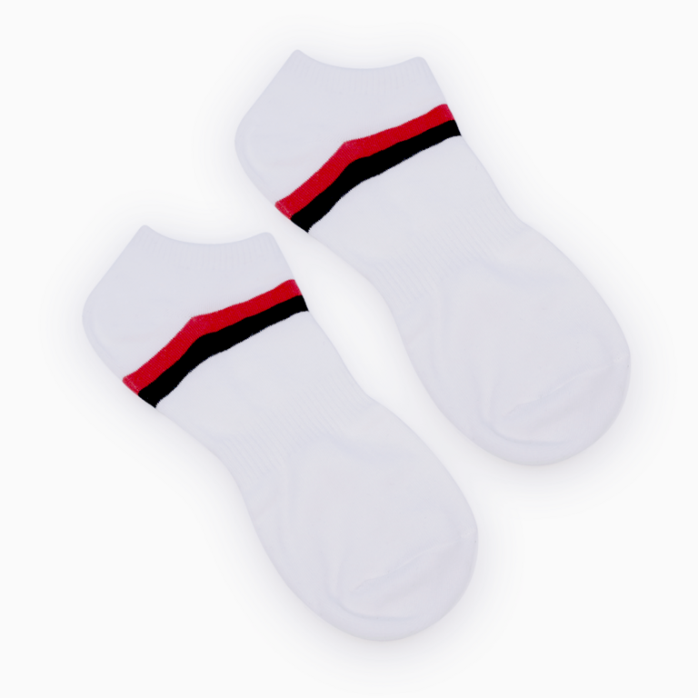 Men's how cut socks in white cotton 323bsosulx21a