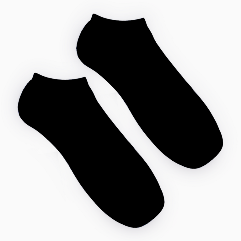 Men's low cut socks in black cotton 323bsosulx03n