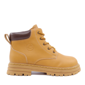 Children yellow leather boots Benvenuti made of natural leather 3796MG501G