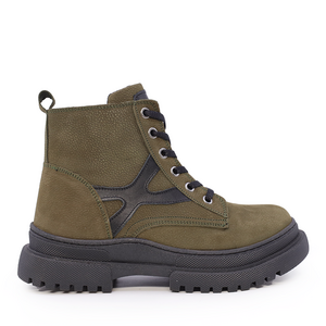 Benvenuti khaki children's boots in nubuck leather 3186MG1056KA