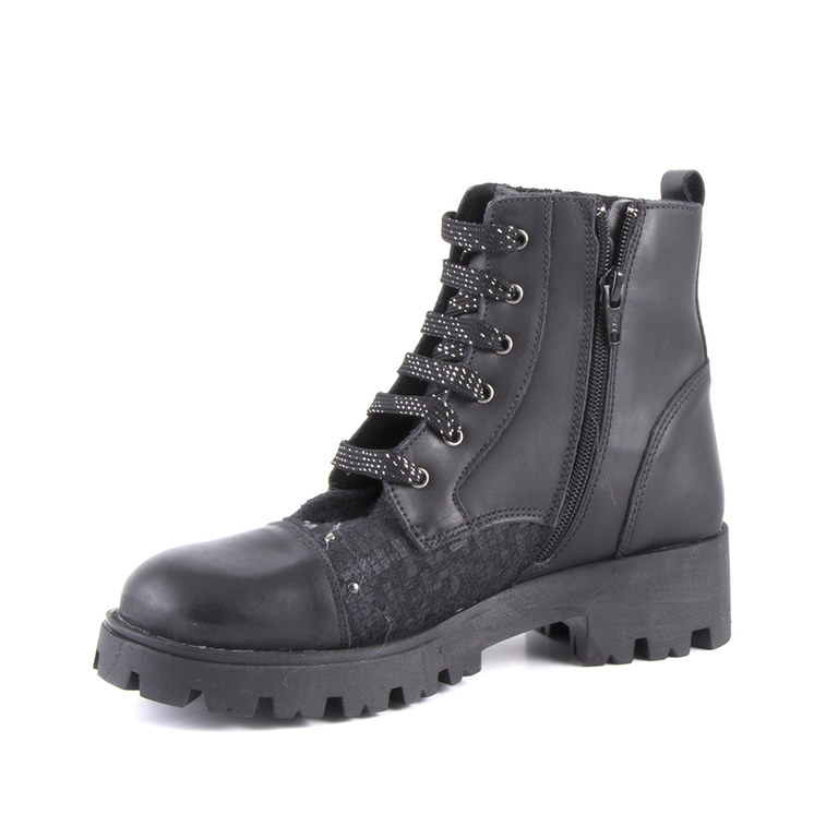 Kid's boots Benvenuti black leather 628cmg6643n