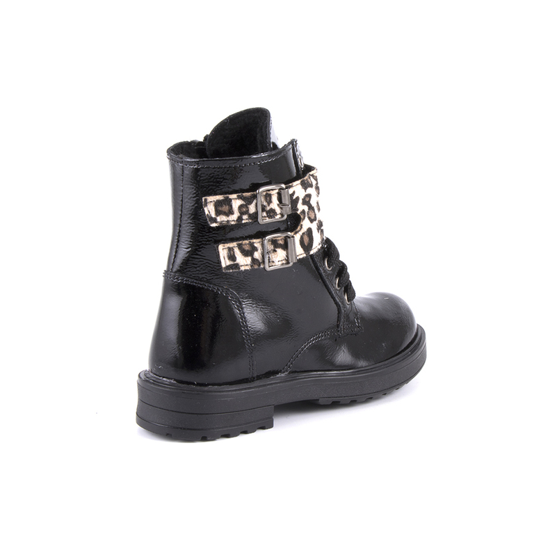 Kid's boots Benvenuti black lacquered leather 628cjg2770ln